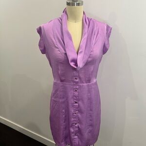 Michael Kors Purple Cowl Neck Dress